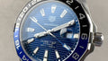 Tag Heuer Aquaracer GMT Blue Dial Calibre 6 Automatic Blue Dial Silver Steel Strap Watch for Men - WAY201T.BA0927