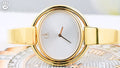 Calvin Klein Impetuous White Dial Gold Steel Strap Watch for Women - K4F2N516