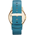 Marc Jacobs Baby Dave Champagne Dial Teal Leather Strap Watch for Women - MBM1263