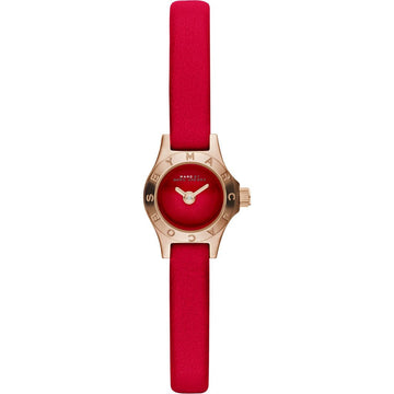 Marc Jacobs Blade Red Dial Red Leather Strap Watch for Women - MBM1343