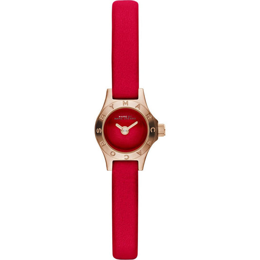 Marc Jacobs Blade Red Dial Red Leather Strap Watch for Women - MBM1343