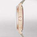 Marc Jacobs Tether Grey Dial Beige Leather Strap Watch for Women - MBM1375