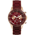 Marc Jacobs Rock Chrono Red Dial Red Rubber Strap Watch for Women - MBM2596