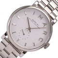 Marc Jacobs Baker White Dial Silver Stainless Steel Strap Watch for Women - MBM3242