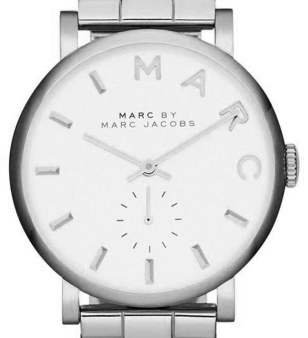 Marc Jacobs Baker White Dial Silver Stainless Steel Strap Watch for Women - MBM3242