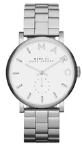 Marc Jacobs Baker White Dial Silver Stainless Steel Strap Watch for Women - MBM3242