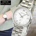 Marc Jacobs Marc Baker White Dial Silver Stainless Steel Strap Watch for Women - MBM3246