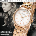 Marc Jacobs Marc Baker White Dial Rose Gold Stainless Steel Watch for Women - MBM3248