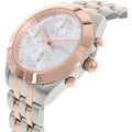 Marc Jacobs Peeker Chrono Silver Two Tone Stainless Steel Strap Watch for Women - MBM3369