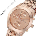 Marc Jacobs Peeker Chronograph Rose Gold Dial Stainless Steel Strap Watch for Women - MBM3394