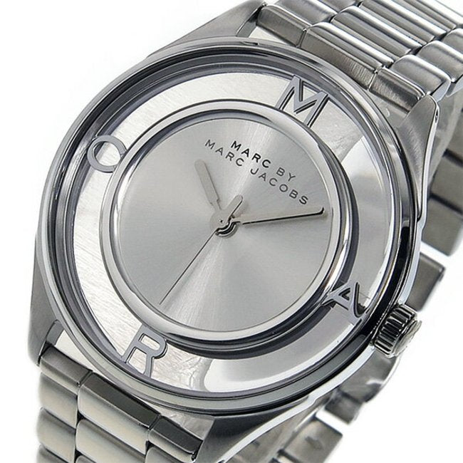 Marc Jacobs Tether Transparent Silver Dial Stainless Steel Strap Watch for Women - MBM3412