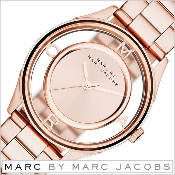 Marc Jacobs Tether Rose Gold Transparent Dial Stainless Steel Strap Watch for Women - MBM3414