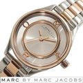 Marc Jacobs Tether White Transparent Dial Two Tone Stainless Steel Strap Watch - MBM3418