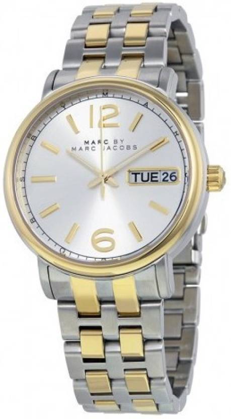 Marc Jacobs Fergus Silver Dial Two Tone Stainless Steel Watch for Women - MBM3426