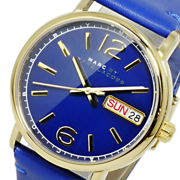 Marc Jacobs Marc Fergus Blue Dial Blue Leather Strap Watch for Women - MBM8650