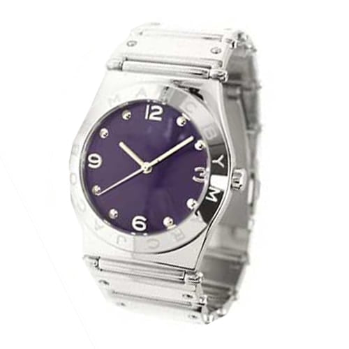 Marc Jacobs Purple Dial Silver Stainless Steel Strap Watch for Women - MBM3032