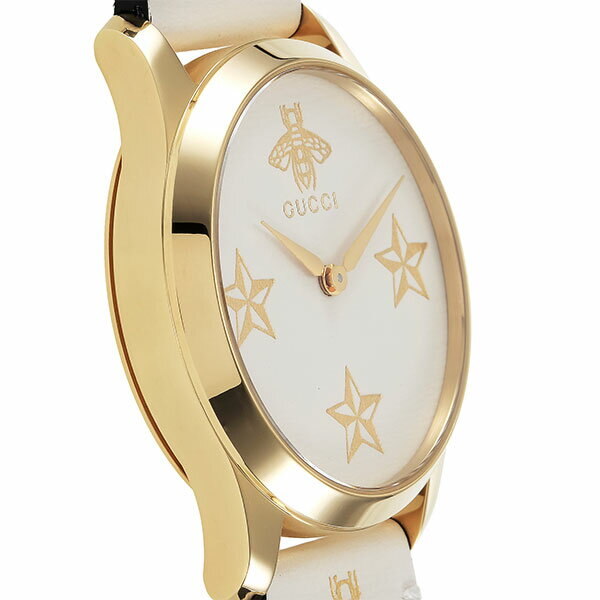 Gucci G Timeless White Dial White Leather Strap Watch For Women - YA1264096