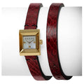 Gucci G Frame Red Leather Strap Watch For Women - YA128524