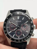 Guess Altitude Chronograph Black Dial Black Rubber Strap Watch for Men - GW0332G1