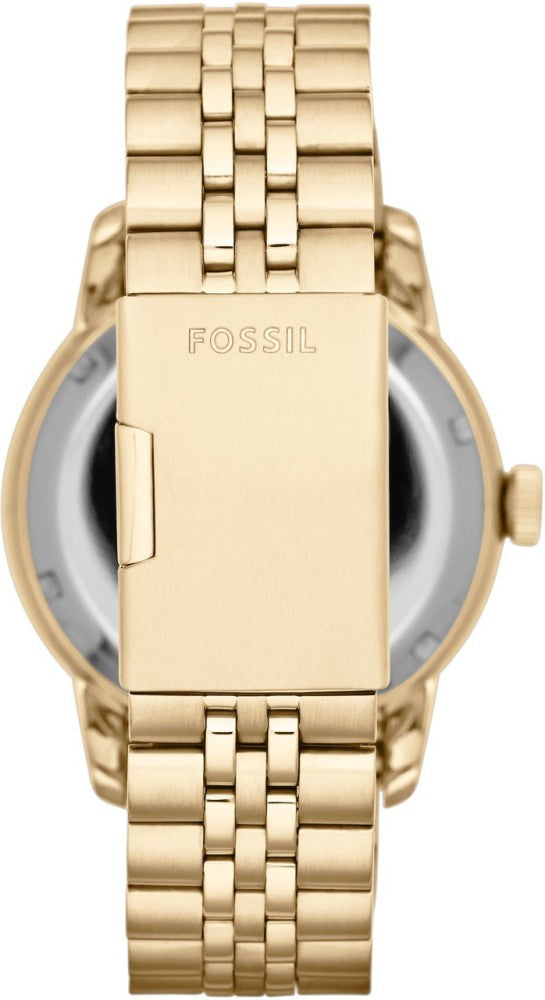 Fossil Skeleton Chronograph Gold Dial Gold Steel Strap Watch for Men -  ME1137