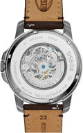 Fossil Grant Automatic Skeleton Black Dial Brown Leather Strap Watch for Men - ME3095