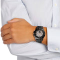 Fossil Grant Sport Automatic Skeleton Black Dial Black Leather Strap Watch for Men - ME3138