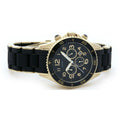 Marc Jacobs Rock Chronograph Black Dial Black Silicone Stainless Steel Strap Watch for Women - MBM2552