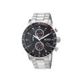 Hugo Boss Rafale Chronograph Black Dial Silver Steel Strap Watch for Men - 1513509