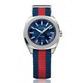 Gucci Quartz Blue Dial Two Tone Nylon Strap Watch For Men - YA142304