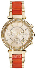 Michael Kors Parker Gold Dial Two Tone Steel Strap Watch for Women - MK6139