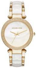 Michael Kors Parker Mother of Pearl Dial Two Tone Steel Strap Watch for Women - MK6400