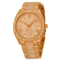 Michael Kors Bryn Rose Gold Dial Two Tone Steel Strap Watch for Women - MK6135