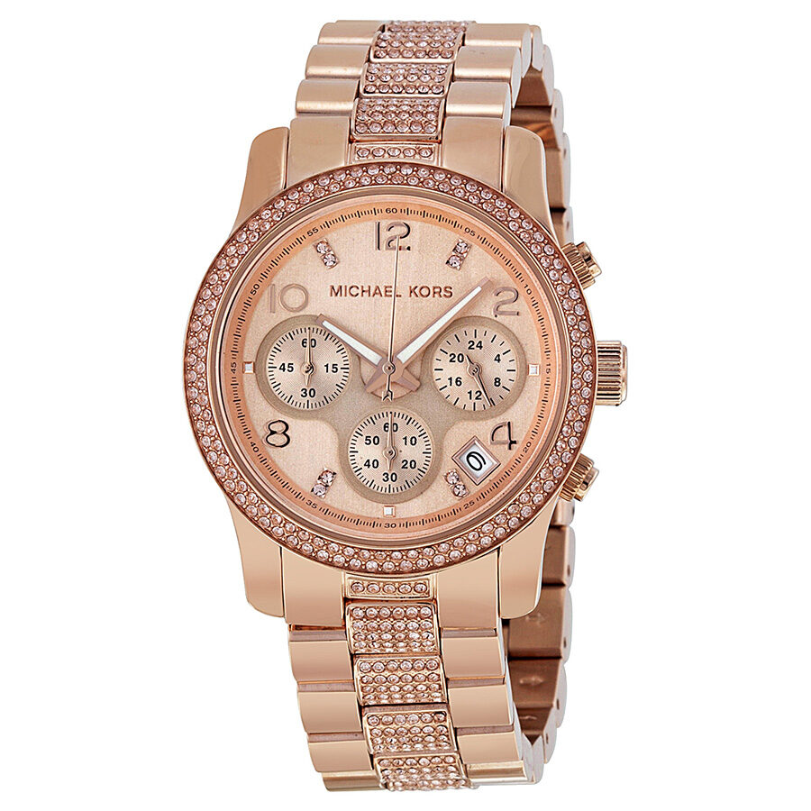 Michael Kors Runway Gold Dial Gold Steel Strap Watch for Women - MK5827