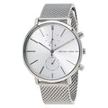 Michael Kors Jaryn Silver Dial Silver Mesh Bracelet Watch for Men - MK8541