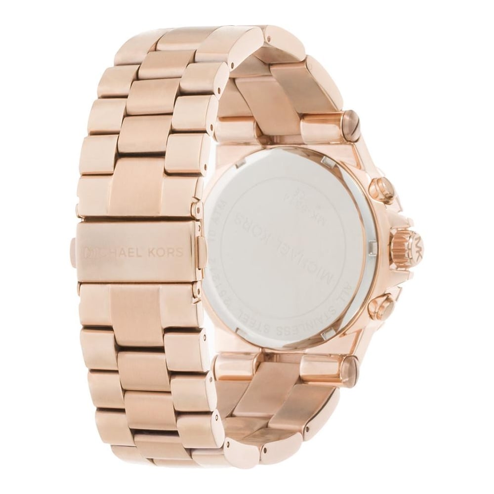 Michael Kors Dylan Rose Gold Dial Rose Gold Steel Strap Watch for Women - MK5314