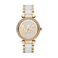 Michael Kors Parker White Dial Two Tone Steel Strap Watch for Women - MK6313