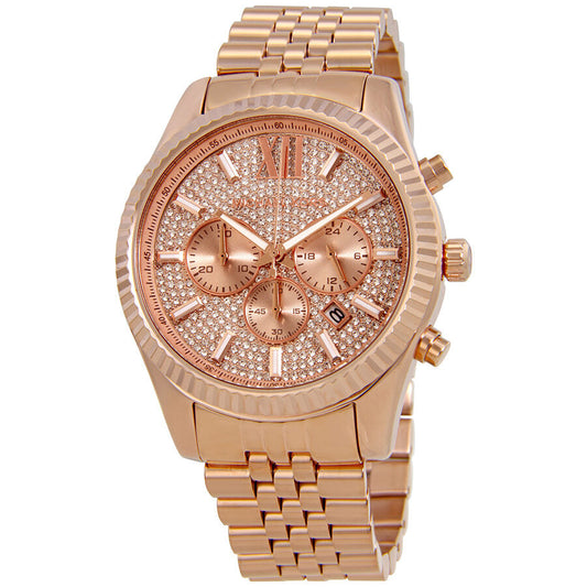 Michael Kors Lexington Gold Dial Gold Steel Strap Watch for Women - MK6473