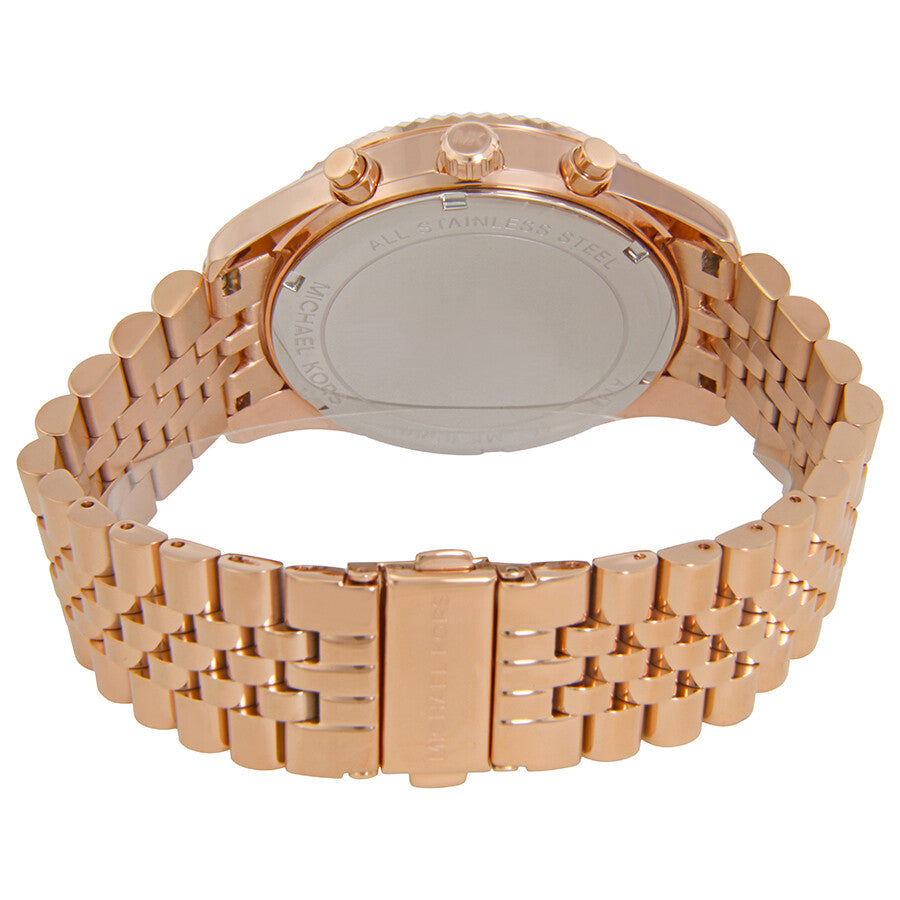 Michael Kors Lexington Rose Gold Dial Rose Gold Stainless Steel Strap Watch for Men - MK8580