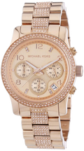 Michael Kors Runway Gold Dial Gold Steel Strap Watch for Women - MK5827