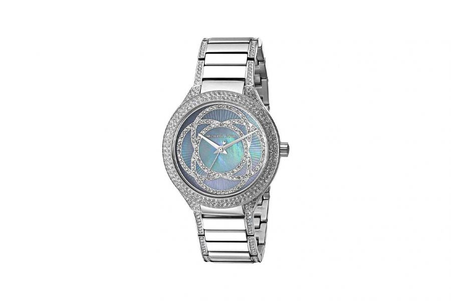 Michael Kors Kerry Mother of Pearl Dial Silver Strap Watch for Women - MK3480