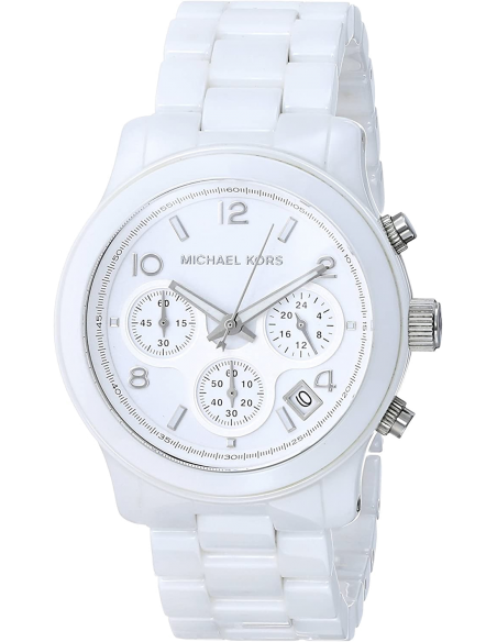 Michael Kors Runway White Dial White Steel Strap Watch for Women - MK5188