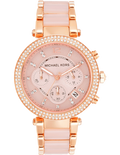 Michael Kors Parker Pink Dial Two Tone Steel Strap Watch for Women - MK5896