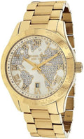 Michael Kors Layton Chronograph Gold Dial Gold Steel Strap Watch for Women - MK5959