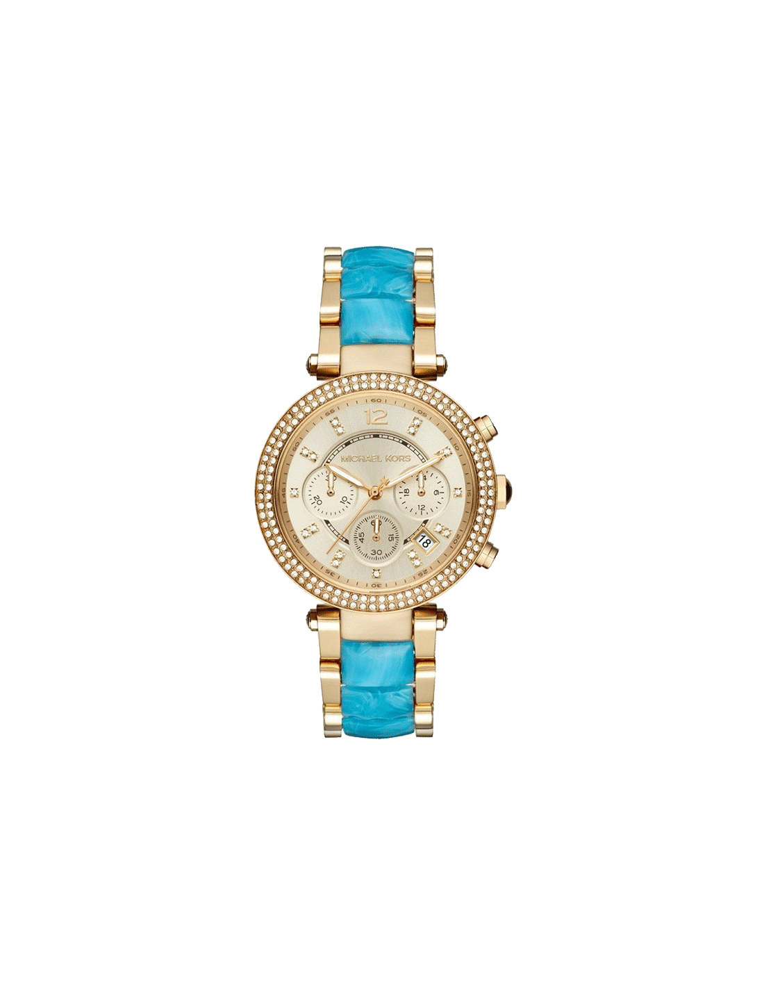 Michael Kors Parker Gold Dial Two Tone Steel Strap Watch for Women - MK6364