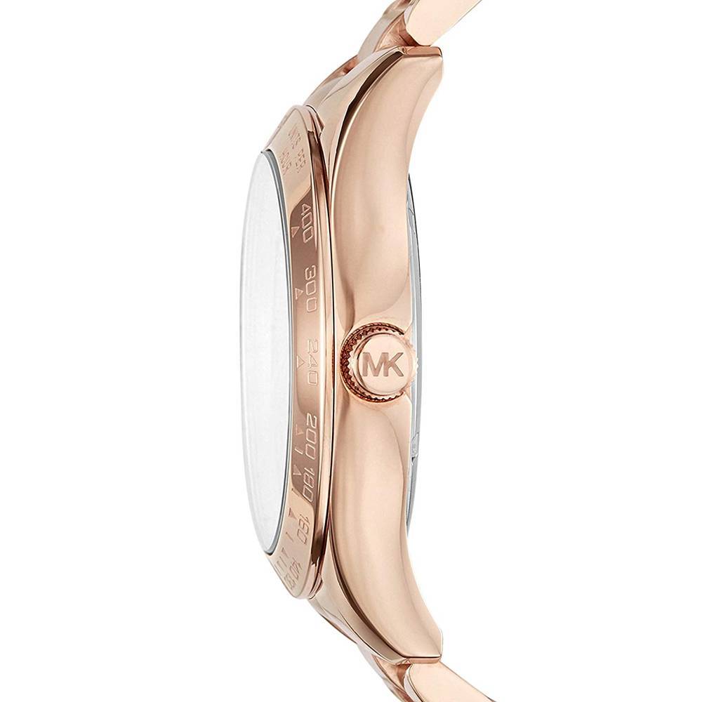 Michael Kors Layton Rose Gold Dial Rose Gold Steel Strap Watch for Women - MK6395