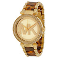 Michael Kors Parker Chronograph Gold Dial Two Tone Steel Strap Watch for Women - MK6109