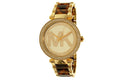 Michael Kors Parker Chronograph Gold Dial Two Tone Steel Strap Watch for Women - MK6109