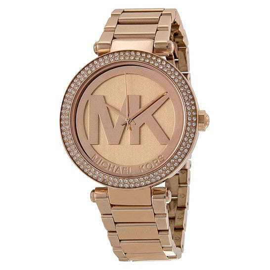 Michael Kors Parker Rose Gold Dial Rose Gold Steel Strap Watch for Women - MK5865