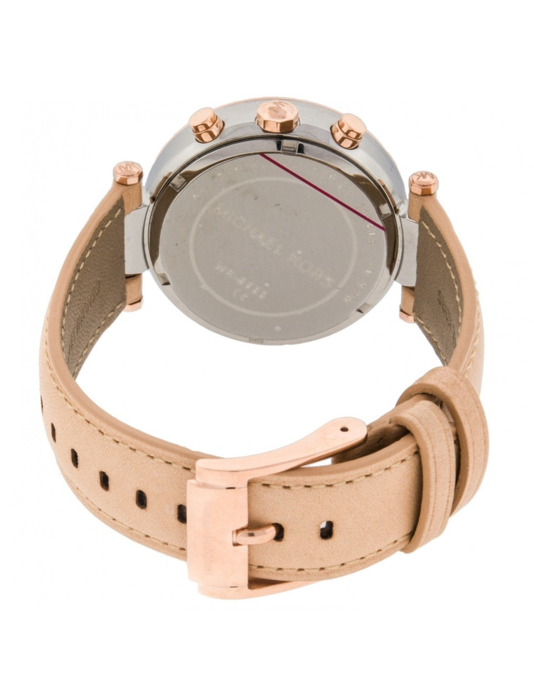 Michael Kors Parker Chronograph White Dial Tan Leather Strap Watch for Women - MK5633