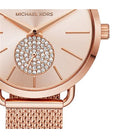 Michael Kors Portia Rose Gold Dial Rose Gold Mesh Bracelet Watch for Women - MK3845